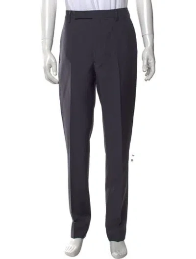 Pre-owned Prada Wool Dress Pants In Gray