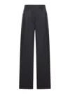 Prada Wool Flannel Trousers In Gray