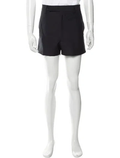 Pre-owned Prada Wool Flat Front Shorts In Blue