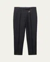 Prada Wool Gabardine Cropped Pants In Gray