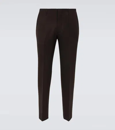 Prada Wool Gabardine Suit Pants In Black