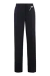 Prada Embellished Wool Gabardine Wide-leg Pants