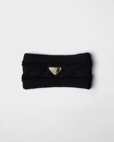 Prada Wool Headband In Black