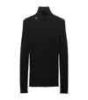 Prada Wool Sweater Long Sleeves High Neck In Black