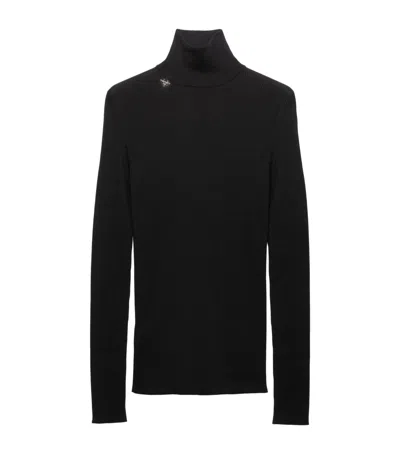 Prada Wool High-neck Sweater In Black
