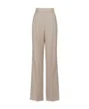 Prada Wool High-waisted Casual Pants In Rope Ash