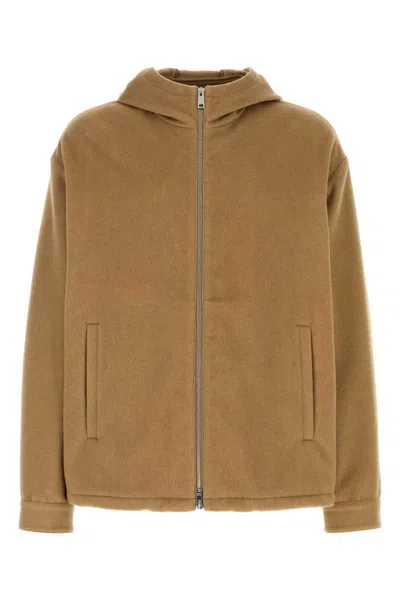 PRADA PRADA WOOL HOODED JACKET