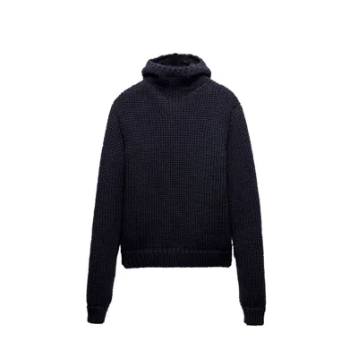 PRADA WOOL HOODED SWEATER