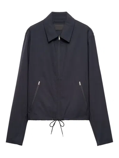 Prada Blousonjacke Aus Wolle In Blue