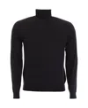 Prada Turtleneck Knitted Pullover In Black