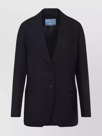 PRADA WOOL JACKET NOTCHED COLLAR