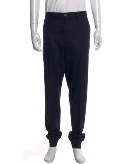 Pre-owned Prada Wool Joggers In Blue