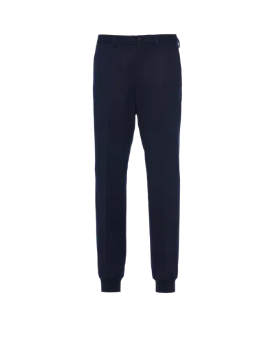 Prada Wool Joggers In Blue