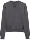Prada Wool Jumper In Grey