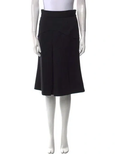 Pre-owned Prada Wool Knee-length Skirt In Black
