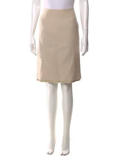 Pre-owned Prada Wool Knee-length Skirt In Neutral