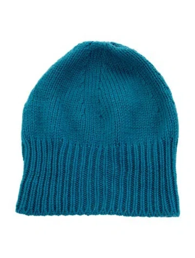 Pre-owned Prada Wool Knit Beanie In Blue