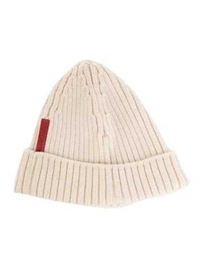 Pre-owned Prada Wool Knit Beanie In Neutral