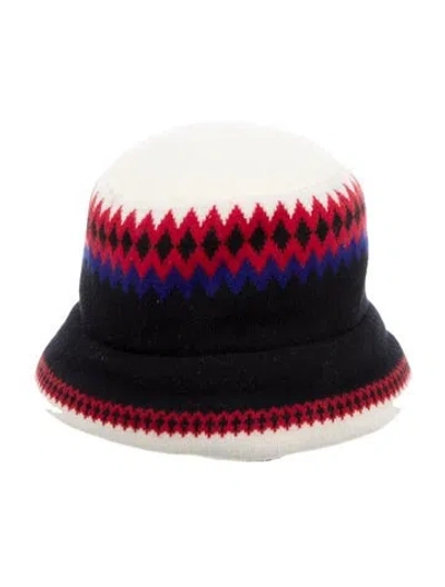 Pre-owned Prada Wool Knit Bucket Hat In Black