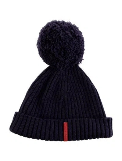 Pre-owned Prada Wool Knitted Beanie In Purple