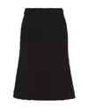 Prada Wool Knitted Skirt In Black