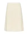 Prada Wool Boucle Skirt In White