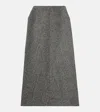 Prada Wool Maxi Skirt In Black