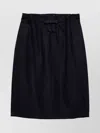 Prada Wool Midi Skirt Chevron Pattern In Black