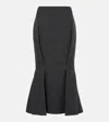 Prada Women's Charcoal Wool Skirt In Grey