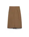 Prada Wool Midi-skirt In Brown