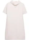 Prada Wool Mini Dress In Neutrals