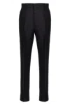 Prada Mohair And Wool Slim Pants In Blue