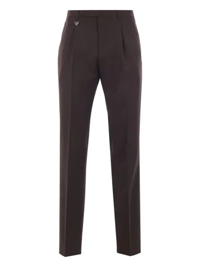 Prada Wool Pants In Brown