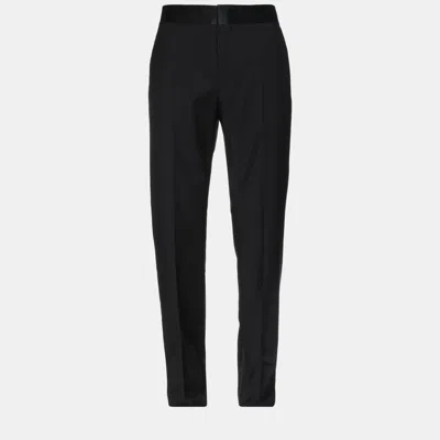 Pre-owned Prada Wool Pants 50 In Black