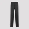 Prada Prince Of Wales Checked Wool Trousers In Antracite