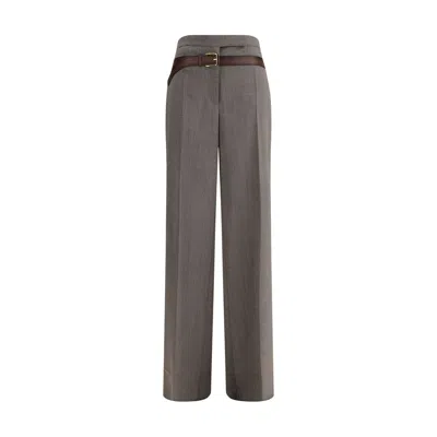 Prada Wool Pants In Gray