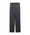 Prada Fantasia 130s Plaid Straight Leg Wool Pants In Gray