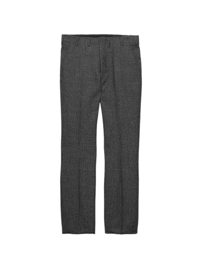 Prada Wool Pants In Gray