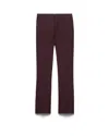 Prada Wool Pants In Burgundy