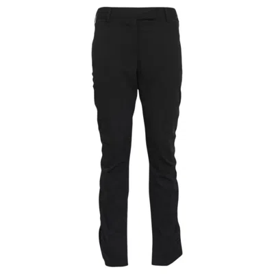 Pre-owned Prada Wool Pants Size 42 In Black