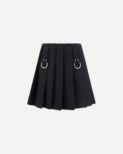 PRADA WOOL PLEATED MINISKIRT
