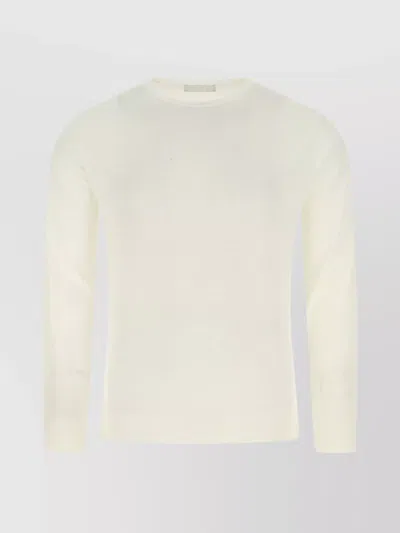 Prada Wool Ribbed Crew-neck Sweater In Brown