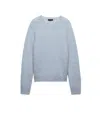 Prada Shetland Wool Sweater In Gray