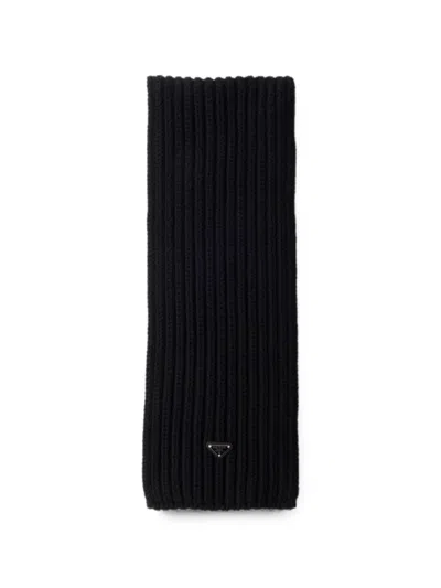 Prada Wool Scarf In Blue