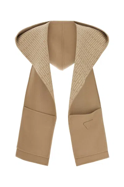 Prada Wool Scarf In Beige