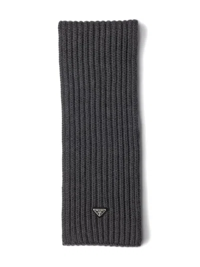 Prada Wool Scarf In Black