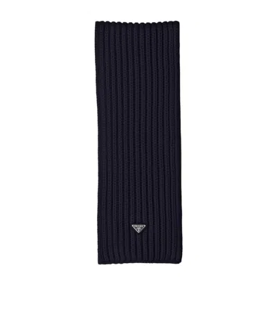Prada Wool Scarf In Black