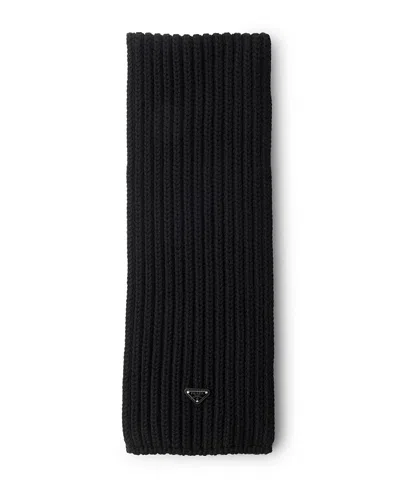 Prada Wool Scarf In Black