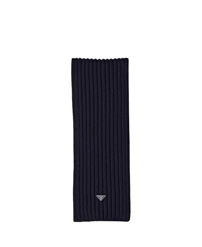 Prada Wool Scarf In White