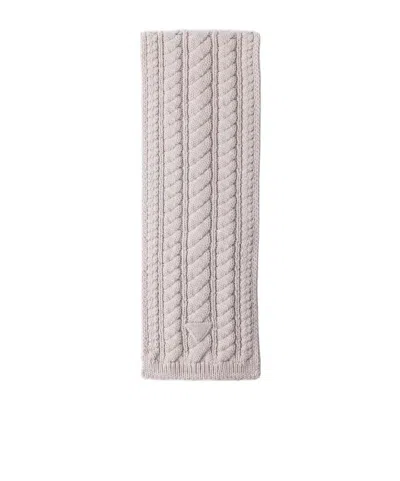 Prada Wool Scarf In Desert Beige